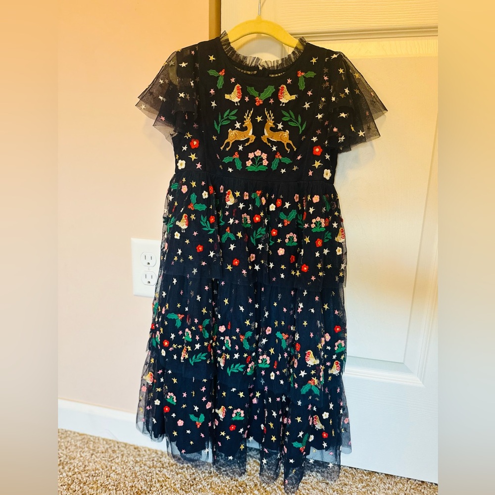 Mini Boden Navy Tulle Holiday Dress